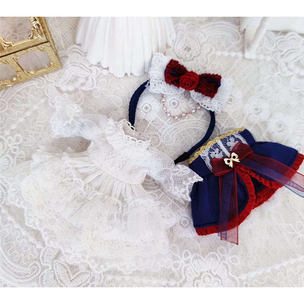 Rakulifey Vêtements Obitsu 11, robe une pièce, ensemble de tenue taille OB11, vêtements Lolita, fournitures corps Obitsu 11cm, vêtements poupée Obitsu 11cm, ensemble 3 pièces