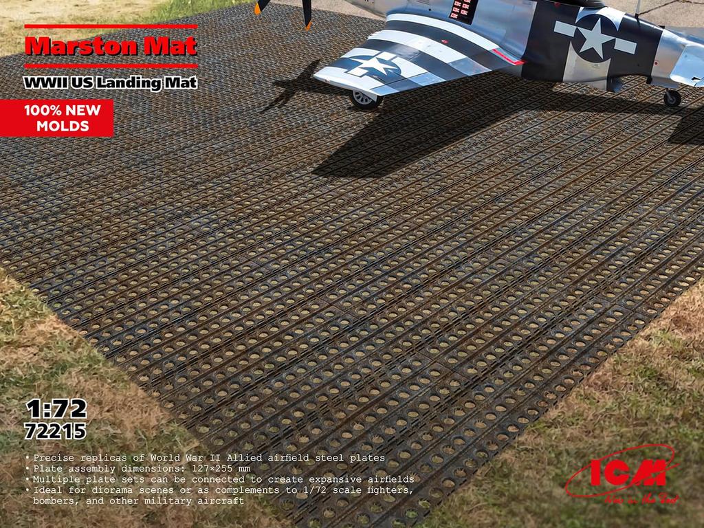 ICM WW2 American Landing Mat Marston Mat Plastic Model 72215 1/72 (Scenery)