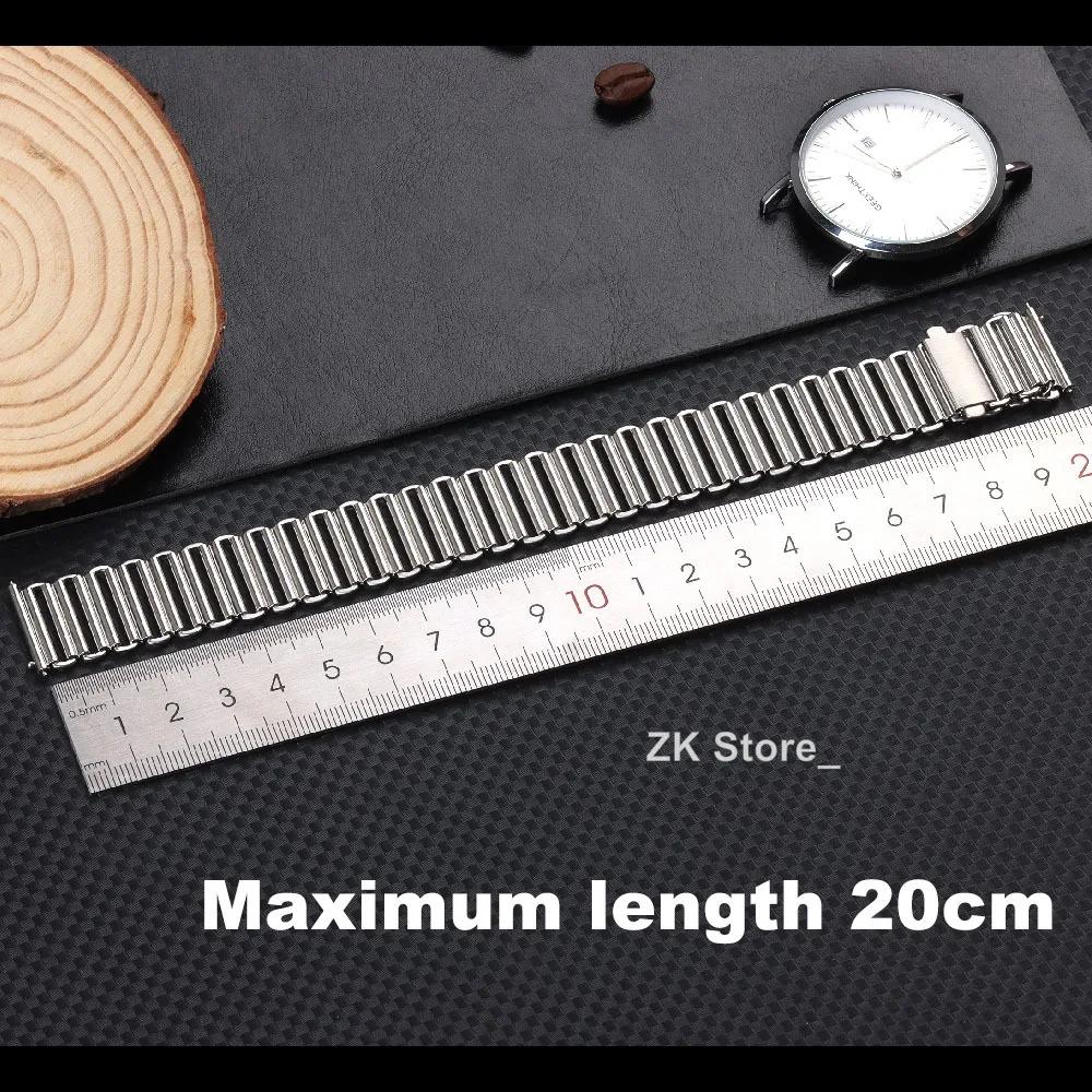 20mm 316L Hochwertiges Edelstahl Uhrenarmband Bonklip Armband Schnellverschluss Armbandriemen Vintage Band Metall Universalarmband