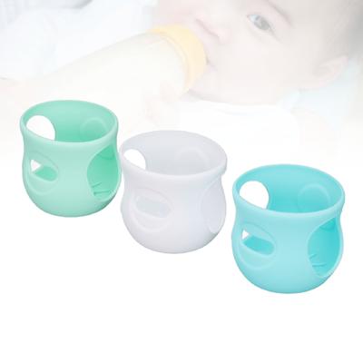 3pcs Glass Baby Bottles Cover Anti Scalding Food Grade Silicone Dishwasher Safe Anti Fall Infant Bottles Cover for 4 Oz Bottles
