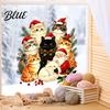 Festive Party Decorations Cat Christmas Static Cling Decal Waterproof PVC Window Sticker Xmas Decor Easy Apply Decorative for Home Living