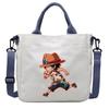One Piece Canvas Bags Luffy Cartoon Anime Figures Print Shoulder Bag Outdoor Large Capacity Trendy Crossbody Handbag Gifts Poseable Articulated Scale