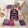 Floral Birthday Celebration Blanket Soft Warm Cozy Perfect for Livingroom Bed Bedding All-Season Use Playful Design Gifts For Family Or Friends