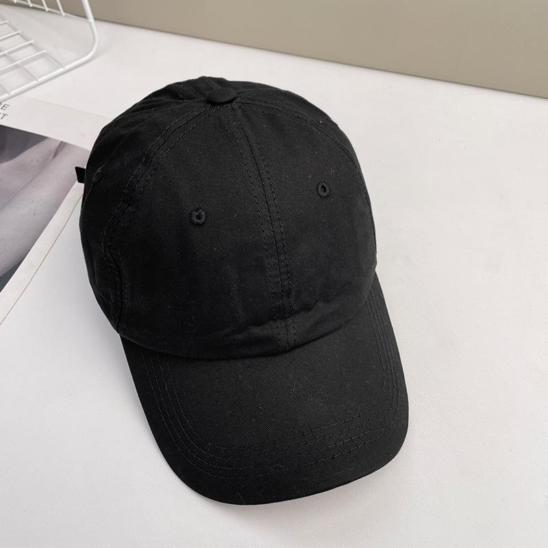 Embroidered Letters Show The Face Small Peaked Cap Children'S Season Sun Protection Warm Versatile Big Head Circumference Baseball Cap