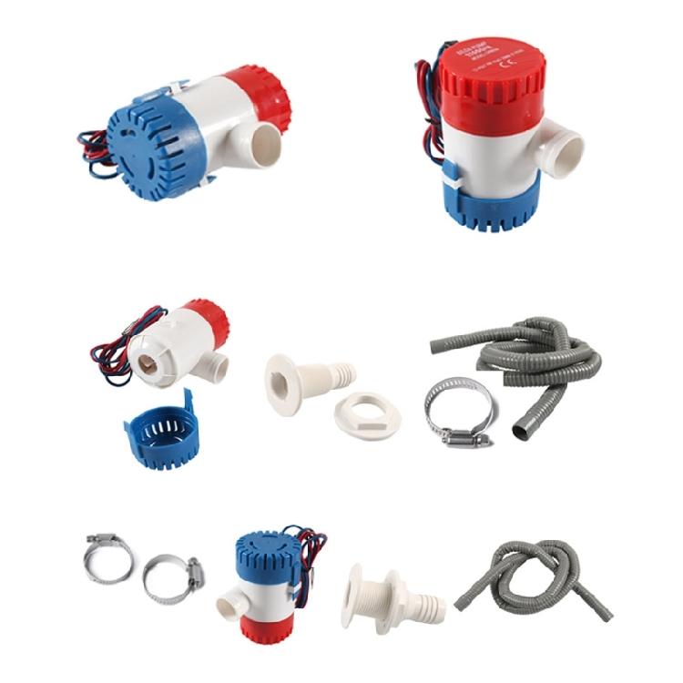 12V Boat Bilge Water Pump with Drainage Hose Kit for Traveling Yachts Watercraft