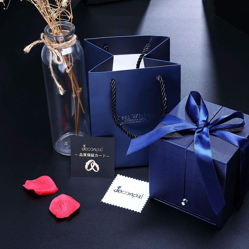 [Jeconpal] Women's Necklace with S Zirconia, Sterling Silver 925, Open Heart Design, Hypoallergenic, Perfect for White Day, Valentine's Day, Christmas