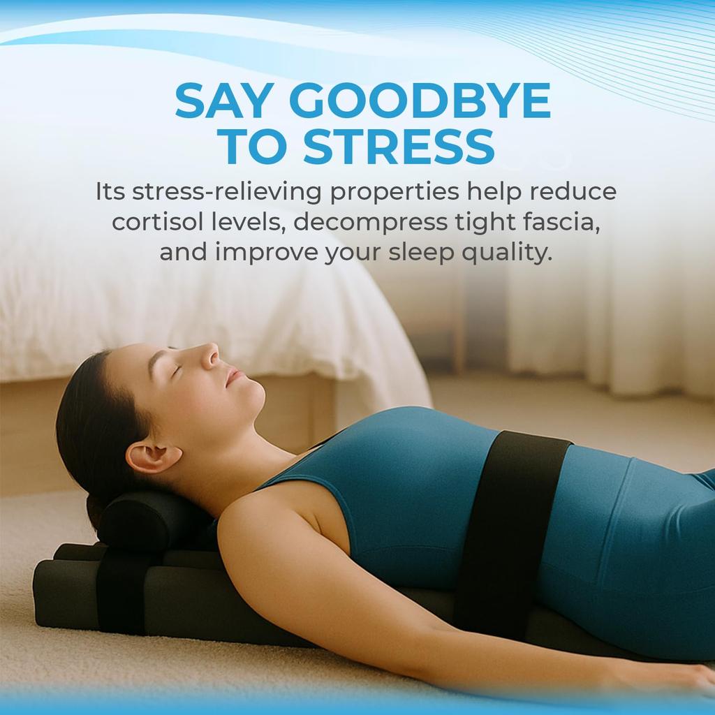 Parasetter Foam Roller System for Back and Core Exercises Reduces Cortisol Great for Stress and Myofascial Decompression Pilates, Yoga, Stretching, -