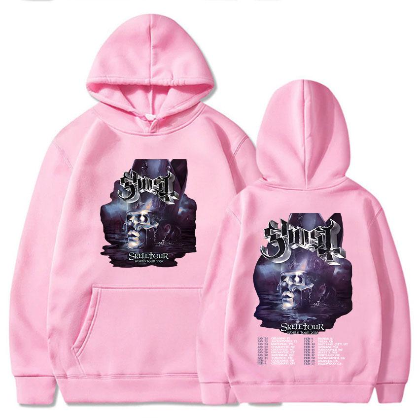 Ghost Skeletour World Tour 2026 North American Hoodies Long Sleeve Men Women Winter Sweatshirts Rock Band Graphic Print Pullover