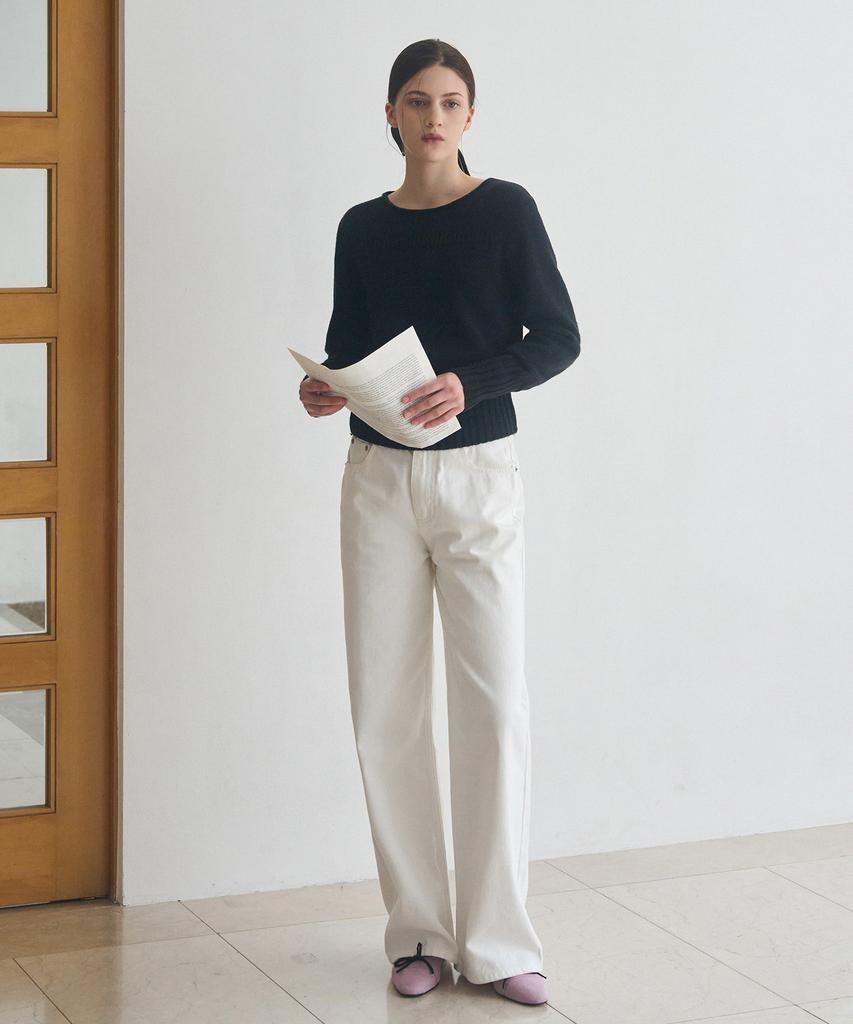 Deuloupisumeon Code Boat Neck Wool Knit [Mint]
