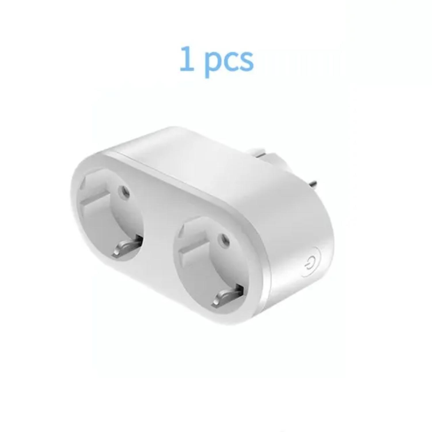 

Smart Plug 2 в 1 Wi-Fi Smart Plug 16A EU Smart Socket with Monitor Timer Smart Life APP Керується Alexa Voice 1 pcs