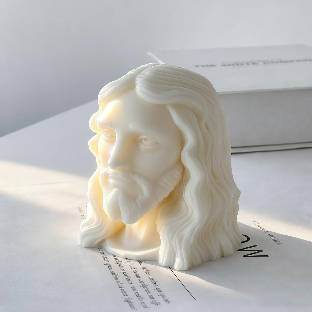 DIY Portrait Statue Gypsum Form Crafts Casting Silicone Mold Handmade Aroma Candle Plaster Mould Candle Making Supplies