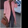 Autumn And Winter Medium Woolen Women's Overcoat Multi Grain Woolen Coat