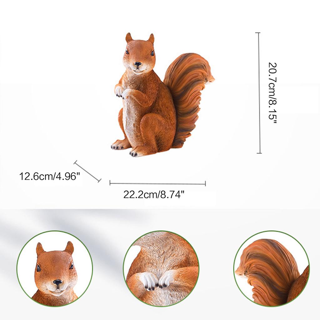 Creative Craft Resin Squirrel Figurine Decoration Funny Squirrel Sculpture Statue Animal Collectible Figurines