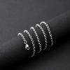 Fashion Stainless Steel Chain Necklace Hip Hop Style Silver Waterproof Cuban Link Snake Rope for Party Men Women