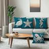 4 Stück/Set Modernes Meeresleben Design Kissen Kissenbezug Polyester Kissenbezug Dekokissen Kissenbezug Zuhause Auto Sofa Dekor