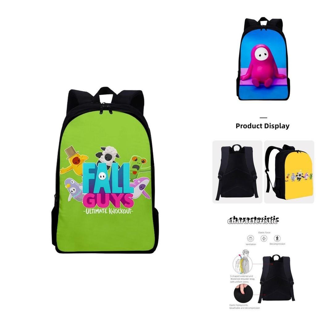 Fall Guys 3d Printed Backpack Perfect For Primary And Secondary School Students