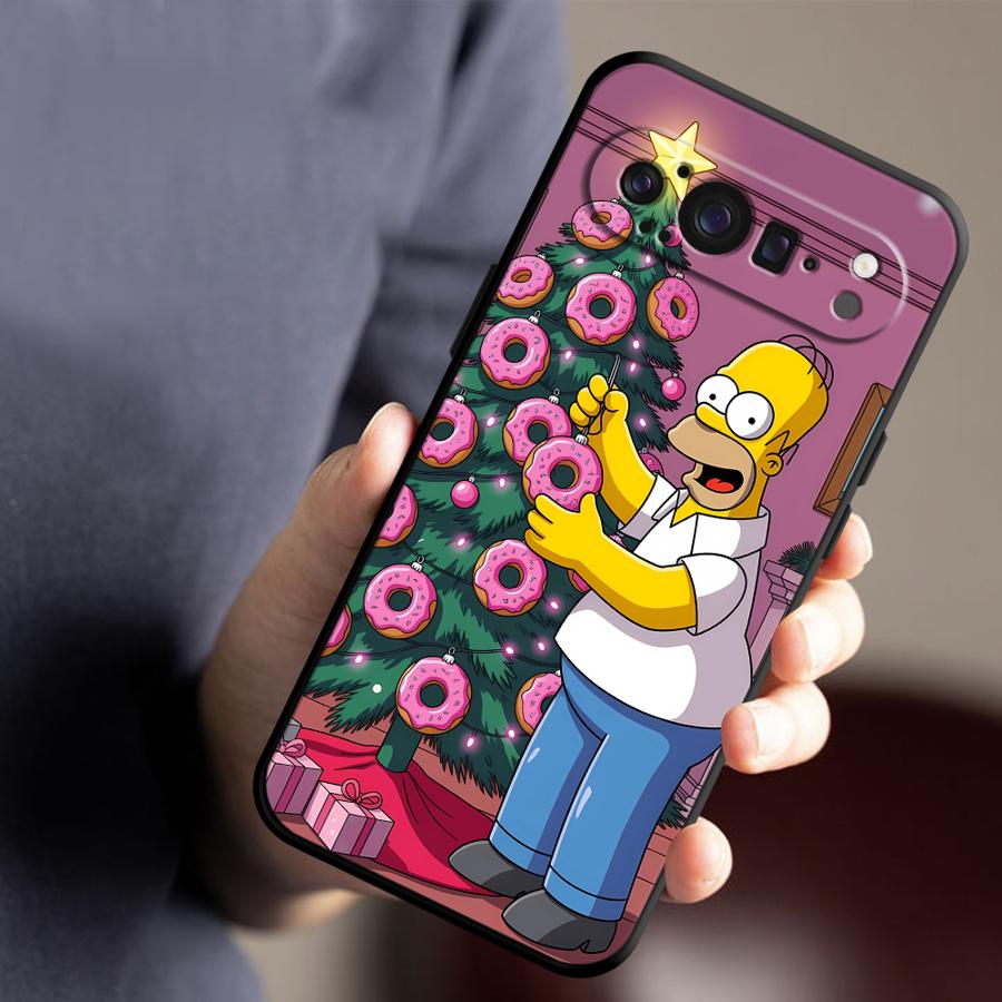 S-simpsons Donut Case for Google Pixel 10A 7a 6a 8a 9a 6 7 8 Pro 10 9 Pro XL Funda Phone Cover