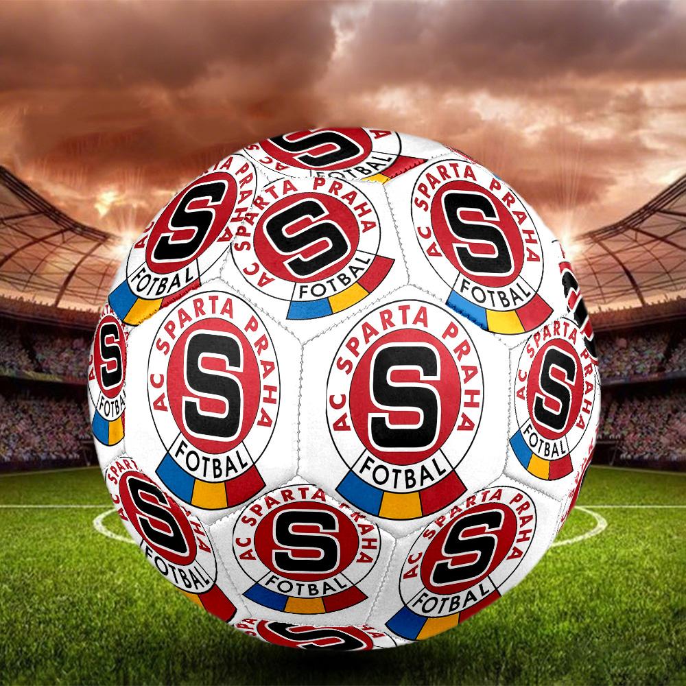 1 pz Pallone da Calcio Indoor Sparta Praga Colorato Per Tutte le Età Cucito a Macchina PVC Pronto per la Competizione Resistente Ad Alto Rimbalzo HE3