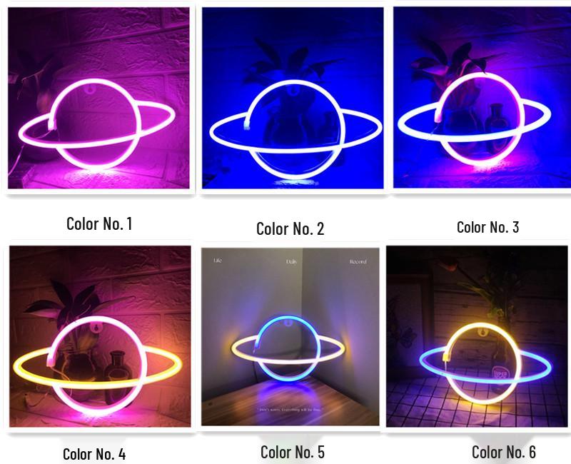 Herz & Stern LED Neon Mondlicht