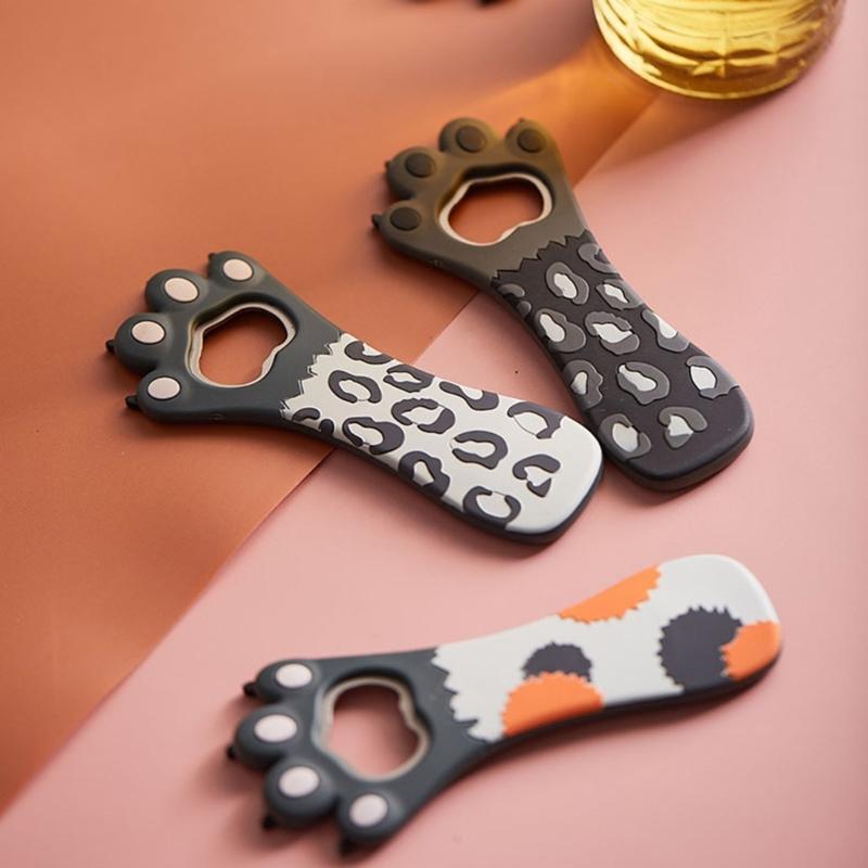 Novel Magnetic Cat Paw Bottle Opener Big Ripple Beer Silicone Opener Unique Birthday Beer- Gift for Women Men Boyfriend