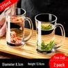 ZISIZ Glass Tea Infuser Mug with Handle