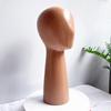 Mannequin Kopf Fiberglas Hutständer Erwachsenengröße für Boutique, Schaufenster Dunkles Holz Hoch