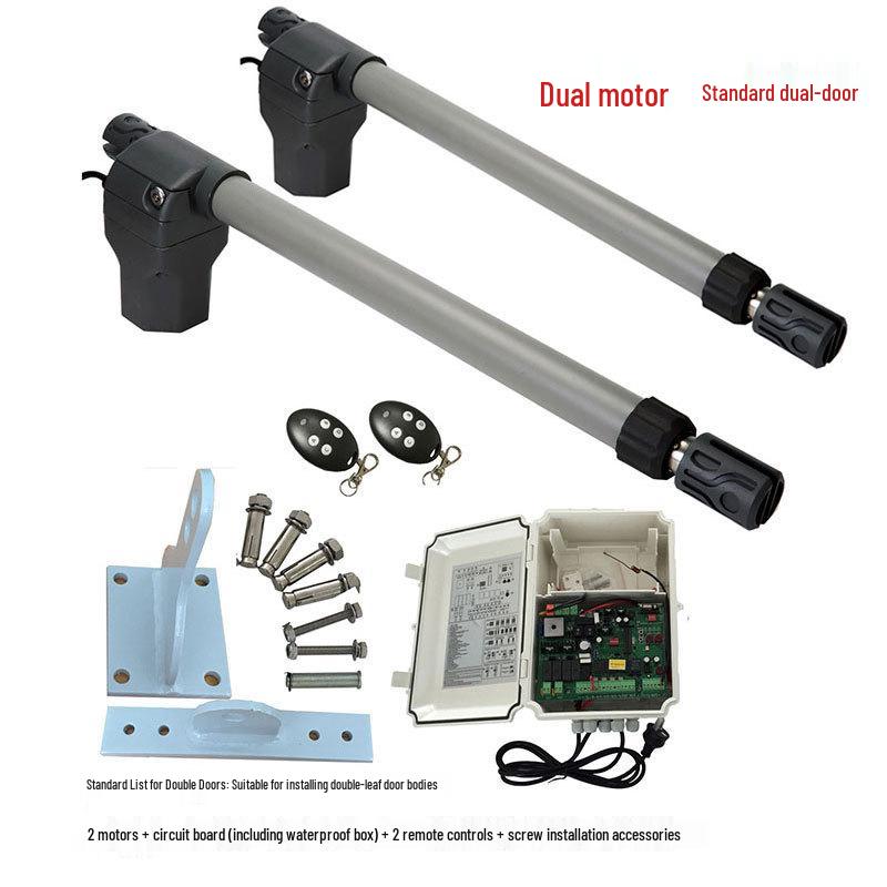 Double-Arm Electric Swing Gate Motor with Smart Remote Control & Access None