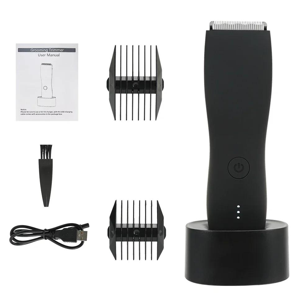 Body Trimmer For Men Painless Epilator Rechargeable Shaver For Sensitive Areas Bikini Electirc Epilator Body Hair Trimmer Set