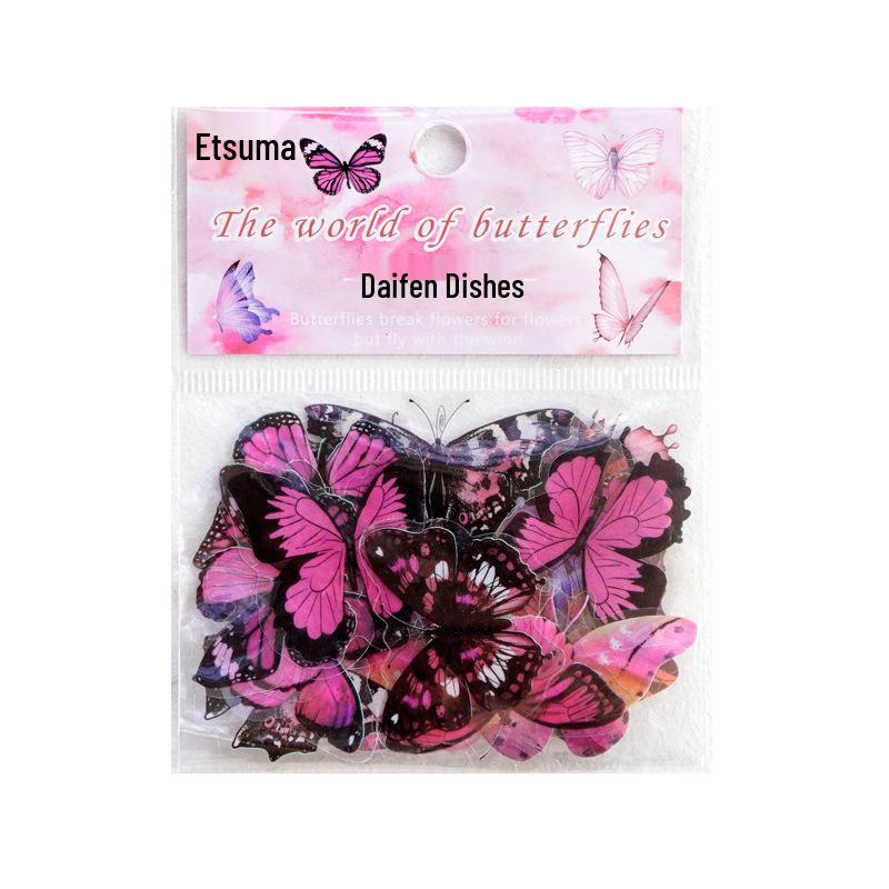 Butterfly Garden Waterproof Stickers: Perfect for Journals, Water Bottles, and Phone Cases - Cute and Decorative.