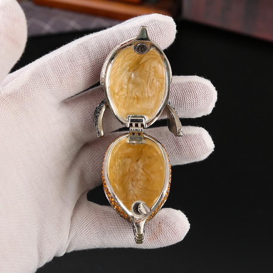 Unique Retro Style Small Fish Jewelry Box More Than Every Year (fish) Diamond-encrusted Koi Jewelry Box Jewelry Storage Box