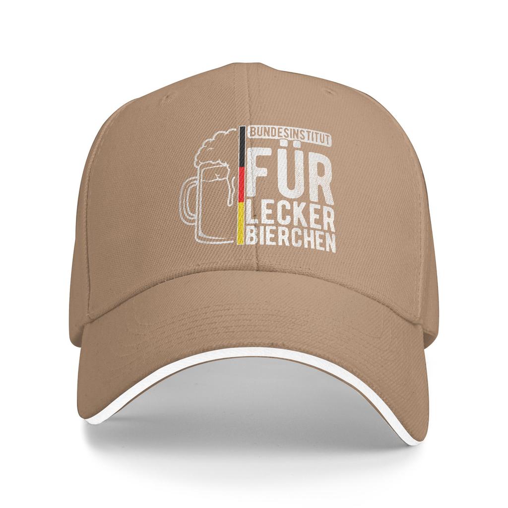 GerUnisexFederal Institute for Delicious Beer Mug Sandwich Baseball Cap Retro  Unisex Adjustable Sun Cap Sports Hats