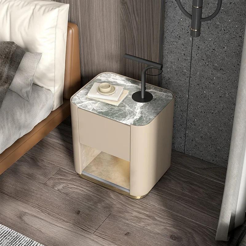 Nordic Solid Wood Bedside Tables Modern Minimalist Bedroom Nightstands Light Luxury Bedside Cabinets Creative Storage Cabinets