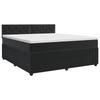 Box Spring Bed with Mattress Black 140 X 200 Cm Velvet