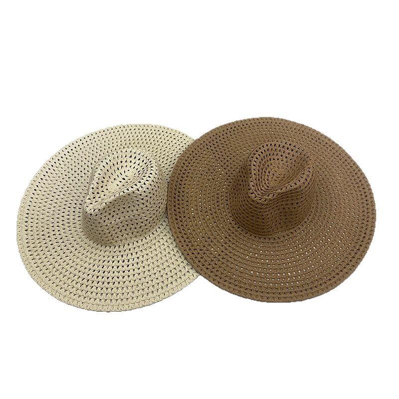 Delle Summer Hollow Big Eaves Hat Versatile Sun Hat Vacation Travel Sun Hat