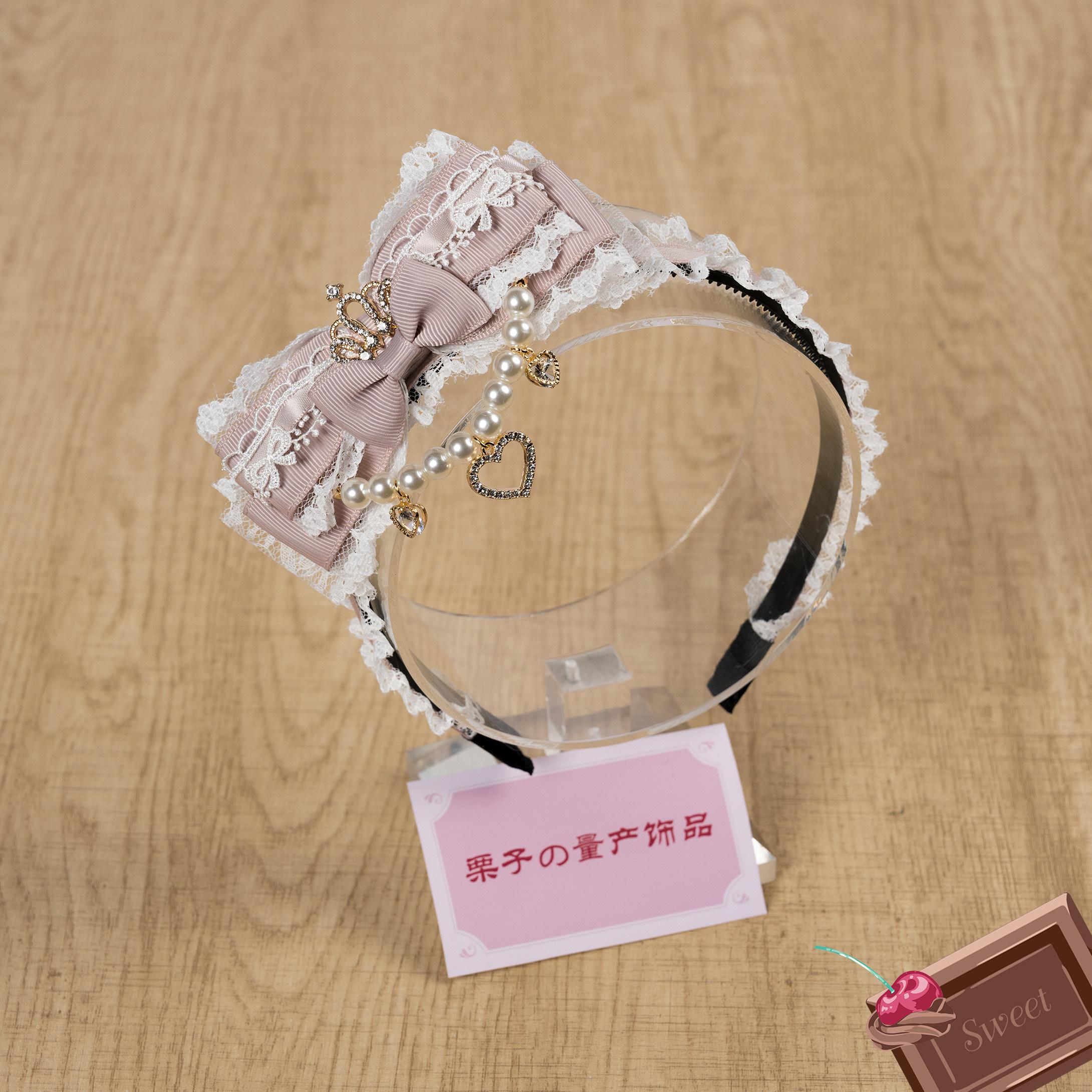 

Melted Chocolate Style Headband Hair Bow Lolita KC Girl s Headband for Women Hair Accessories for Women