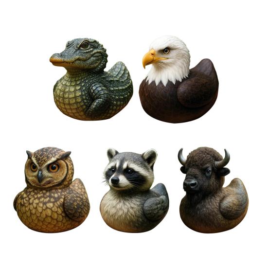 Ozdoba Divoká kachna Sova Orel Krokodýl Mýval Bizon Socha Kachny Pryskyřice Zvířecí socha Vnitřní Venkovní Zahrada Dvůr Terasa Trávník Ozdoba