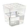 Plastic Flower Vases for Centerpieces Clear Square Vases with Flower Arrangement Holders for Wedding Birthday Table Decors