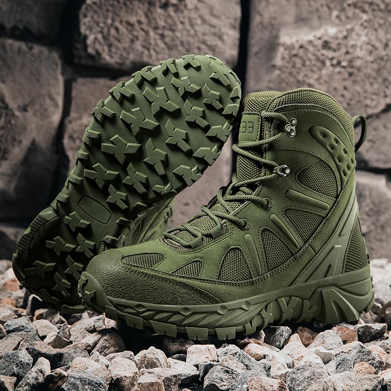 Fashion New Arrival Desert Hiking Boots Outdoor Men's High Tops Shoes Non-slip Male Motorcycle Boots Hot Sale Treking Footwear Men Botas