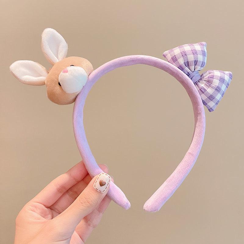 Cartoon Plush Headband: Cute Hair Accessory for Women & Kids, Perfect for Face Washing