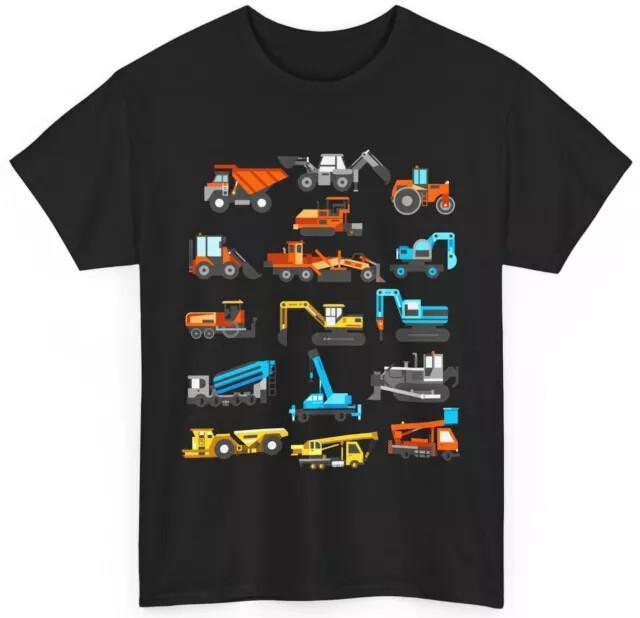 

Construction Excavator Shirt Vehicles Machinery Lovers Boys Men Shirt Unisex T-Shirt M