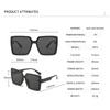 Large Square Frame Sunglasses Europe and The United States Fashion Trend Personality Net Red Lady Sunglasses Gift Glasses Box