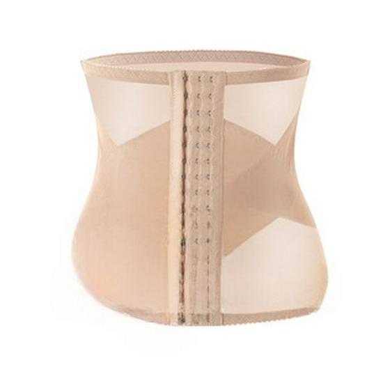 Breathable 3-Row Steel Boned Waist Shaping Vest with Lace & 17 Buttons