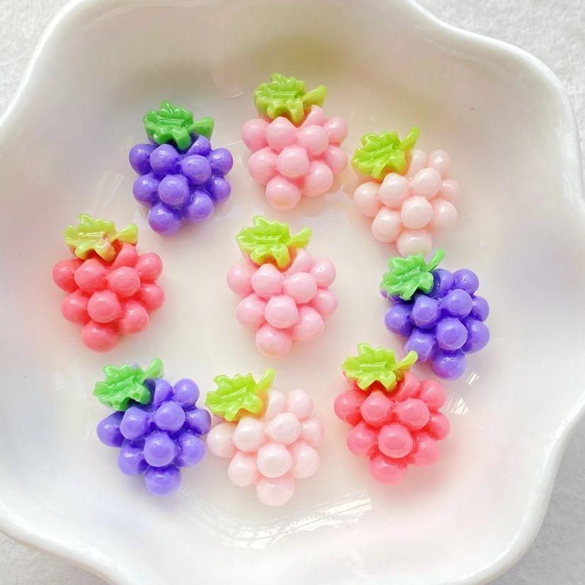 20PCS Vibrant Resin Cute fruit grapes With for Scrapbooking, Wedding Decor & DIY Jewelry Making Accessories