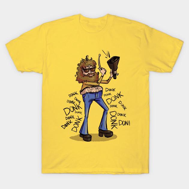 

Men Black Print T-shirt More Cowbell No-Cut Transfer Paper Print Cotton Tshirt S