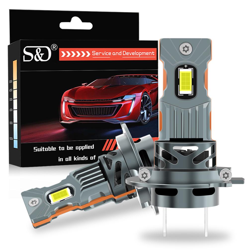 2 stk 30000LM H4 H7 LED-frontlyspærer Mini Turbo H11 LED H8 9005 HB3 9006 HB4 H1 H3 80W Bil Tåkelys Frontlys Auto Plug&Play Lampe 6500K Hvit