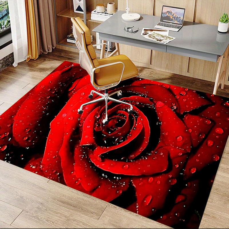 1PC Rose Petals Extra Large Non Slip Floor carpet, Office, family, bedroom, Studio Large Area Rug Indoor Rugs
