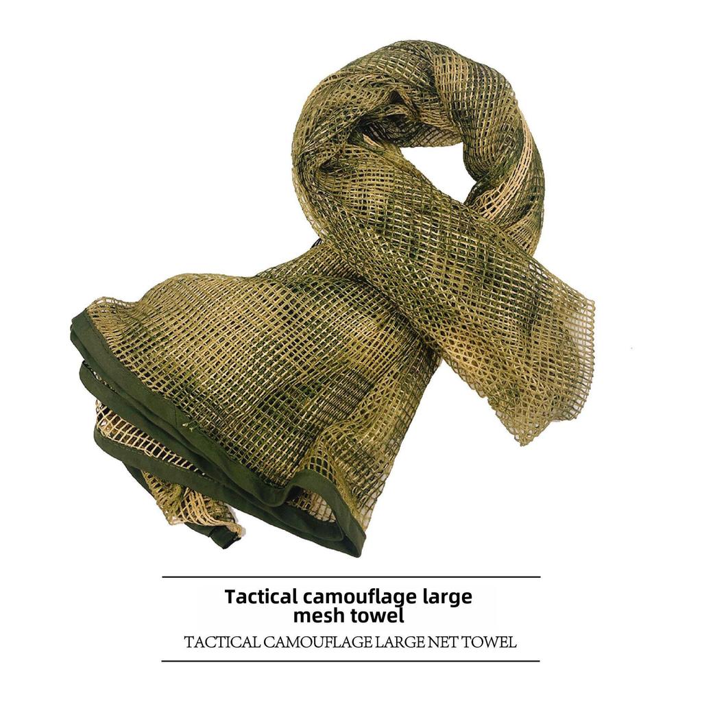 Taktyczny szal maskujący dżungla - Duża chusta wojskowa outdoorowa na głowę do polowania i aktywności CS