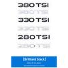 New ABS Letters Emblem 280TSI 330TSI 380TSI Rear Trunk Badge Sticker for VW GOLF Series Car Styling Decoration Zf1