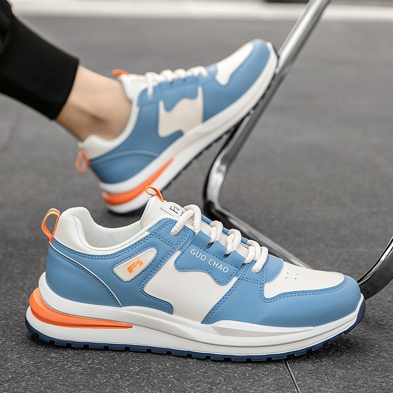 New Fashion Men 's Four Seasons Comfortable Thick Sole Shoes Students BoysTrending Soft Sole Breathable Casual Running Sneakers