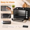 46L Mini Oven with Dual Hot Plates, Electric Countertop Cooker with Convection, 90–230 degrees C Adjustable Temperature